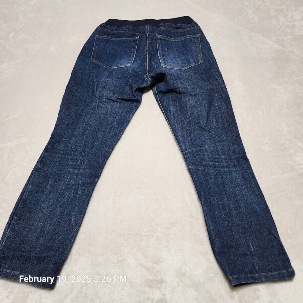 Boston Proper Jeans Women's Size 4 Blue Elastic Waist Cropped 5 Pocket Design - Picture 5 of 9